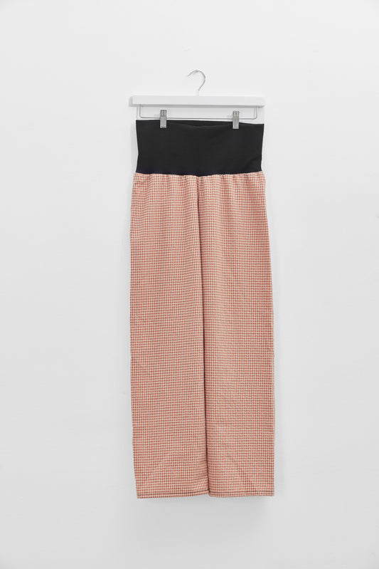 Pantalón Vichy beige goma