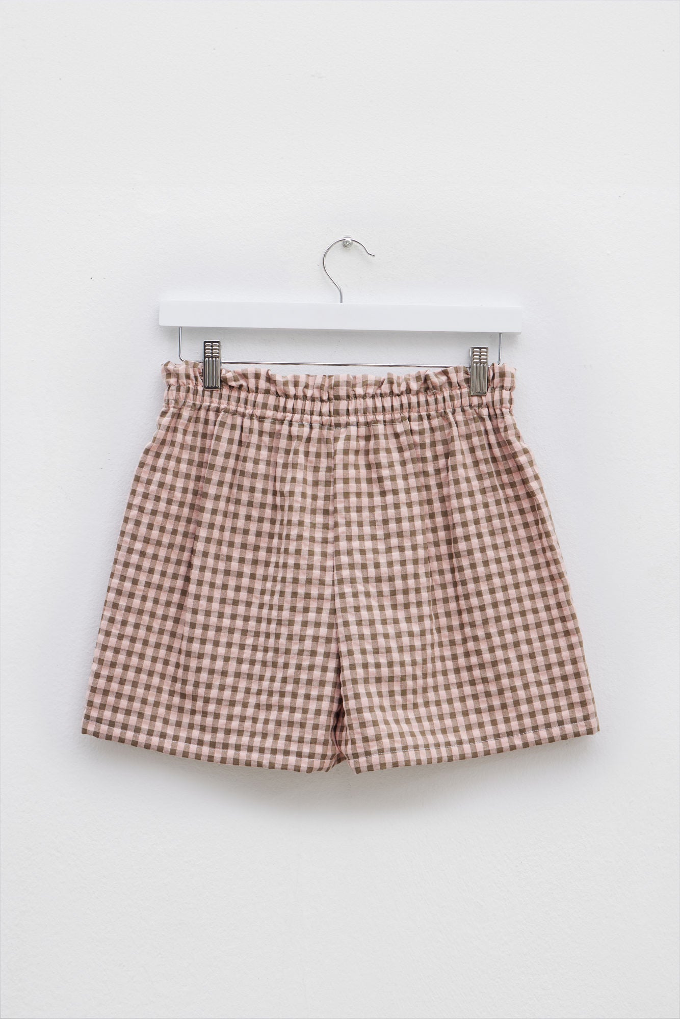 Pantalones Cortos Vichy Marrón y Rosa