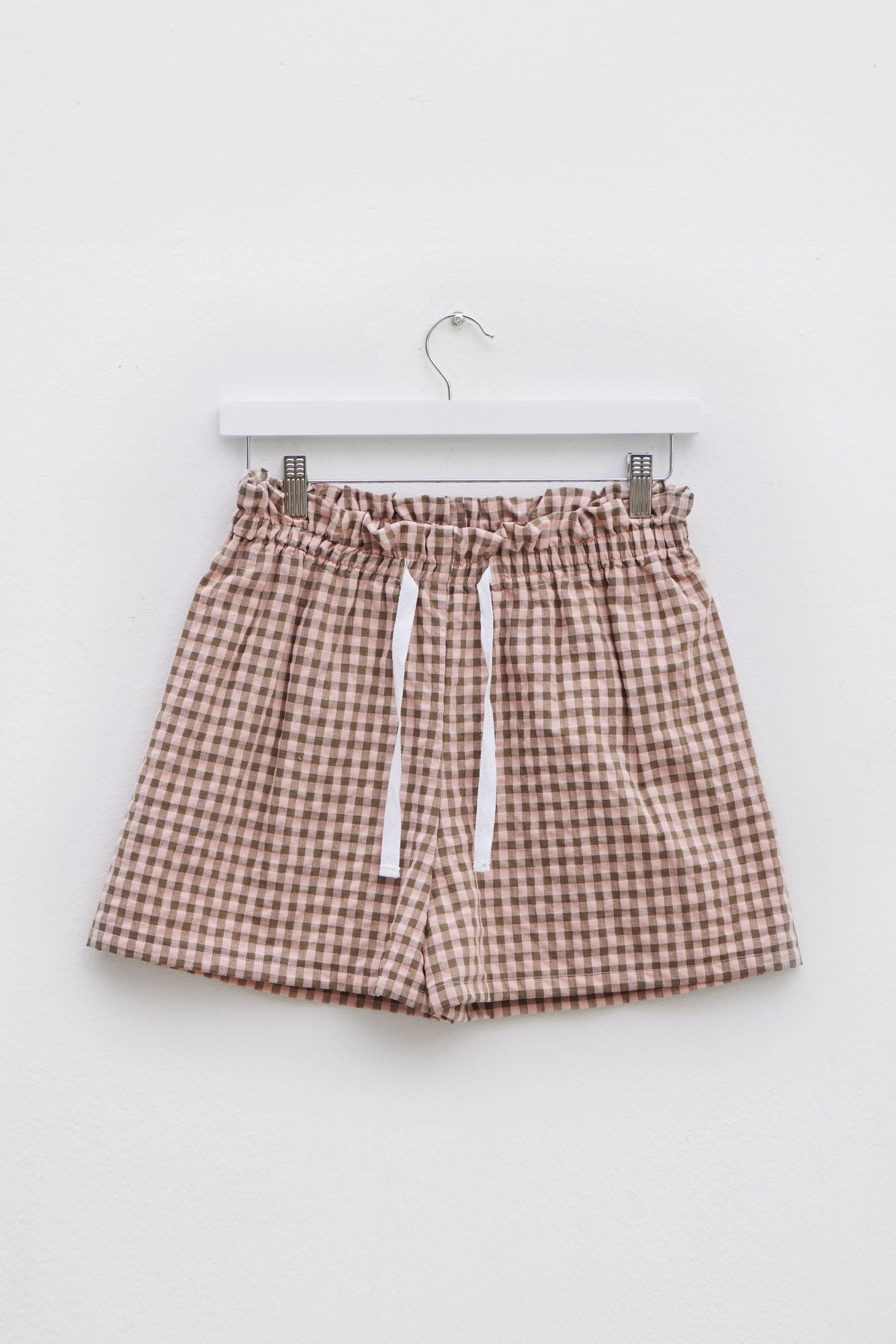 Pantalones Cortos Vichy Marrón y Rosa