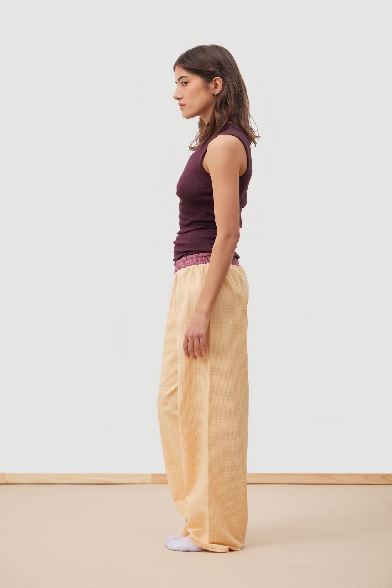 Pantalones Minicuadro Amarillo