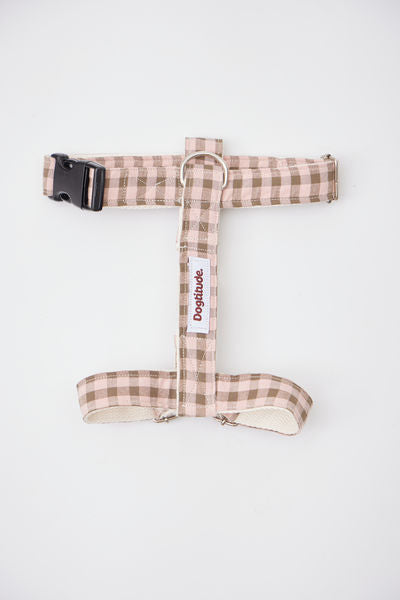 Arnés Vichy Marrón y Rosa