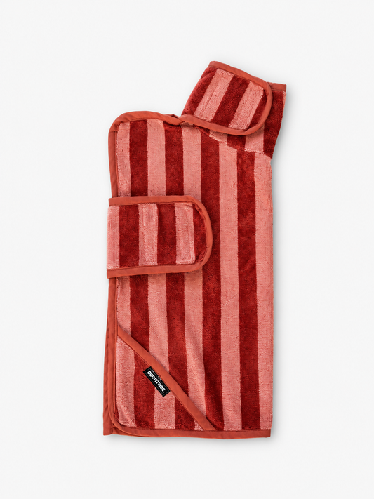 Dog Robe – Coral Stripe