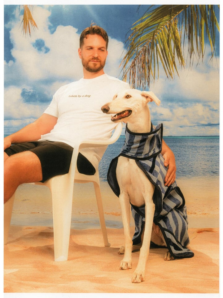 Dog Robe – Blue Stripe