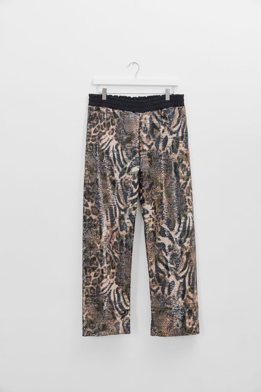 Pantalón lentejuelas leopardo