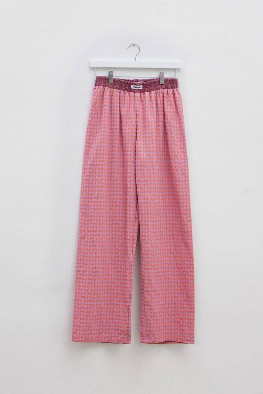 Pantalones Cuadros Multicolor Rosa y Naranja