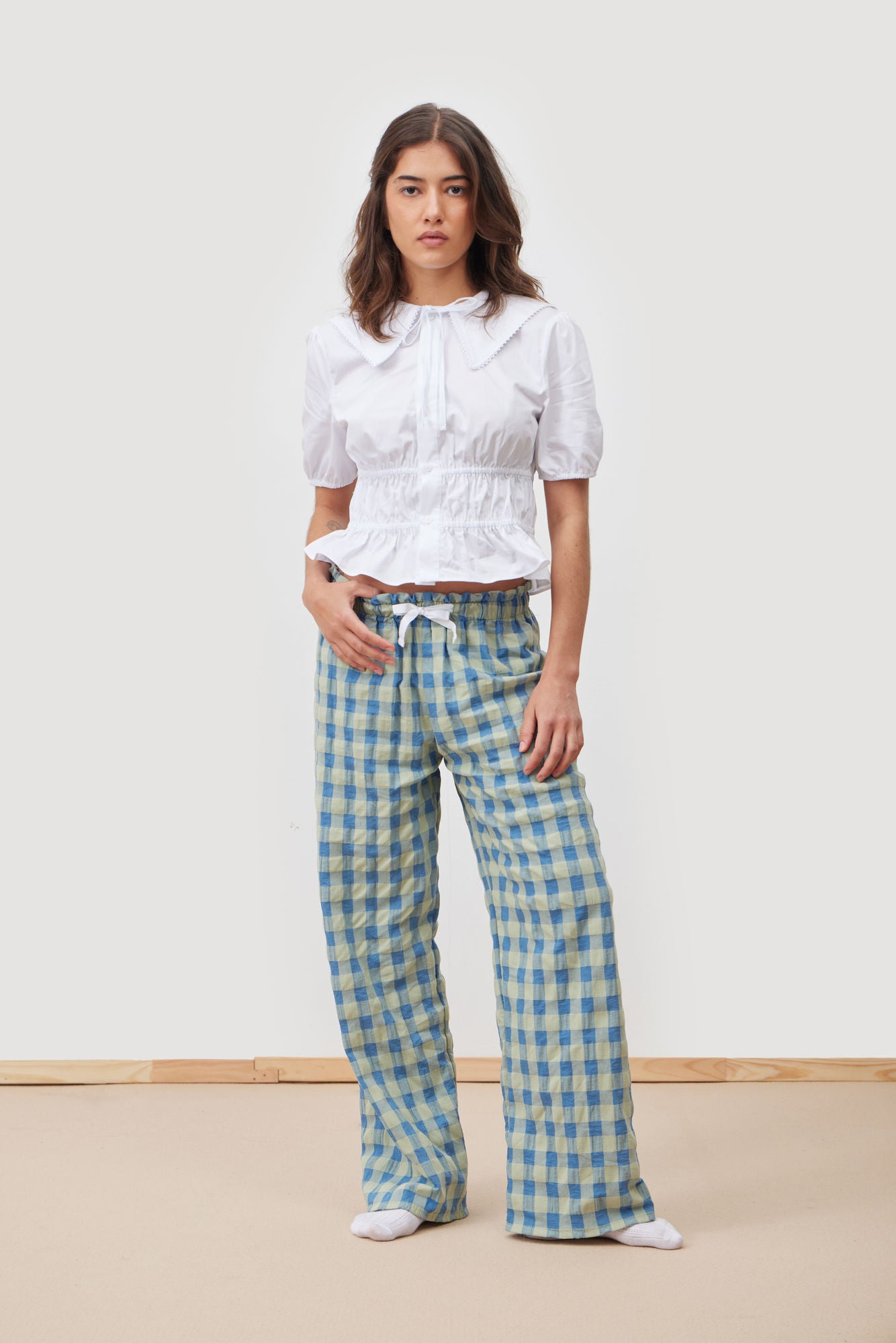 Pantalones Vichy Azul y Verde