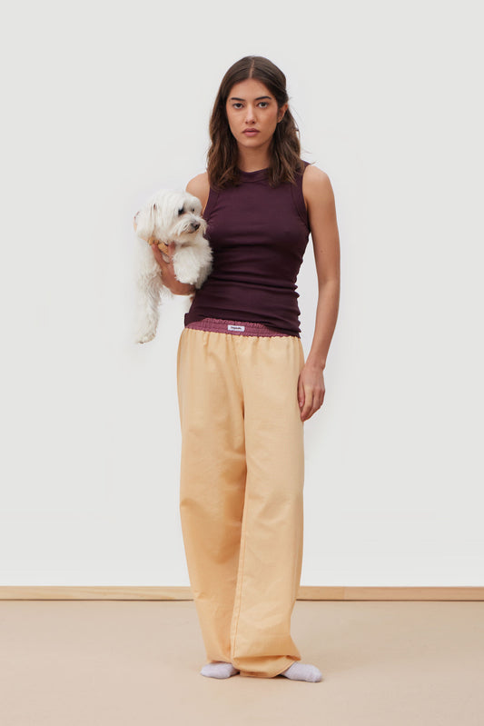Pantalones Minicuadro Amarillo