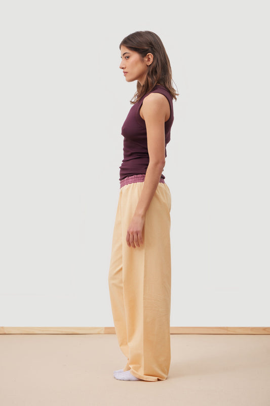 Pantalones Minicuadro Amarillo